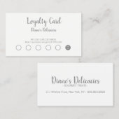 Carte simple d'affaires et de fidélité (Devant / Derrière)