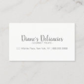 Carte simple d'affaires et de fidélité (Dos)