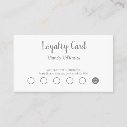 Carte simple d'affaires et de fidélité (Devant)