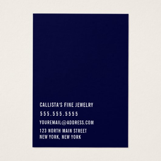 Carte simple d'affichage à oreille Cursive de la m (Dos)