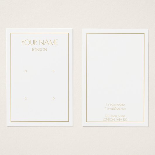 Carte simple d'affichage de l'oreille (Devant & derrière)