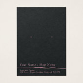 Carte simple d'affichage d'oreille rose et noire (Devant)