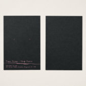 Carte simple d'affichage d'oreille rose et noire (Devant & derrière)