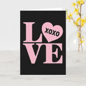 Carte simple d'amour cœur Xoxo (Fleur jaune)