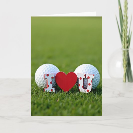 Carte simple d'amour de golf (Devant)