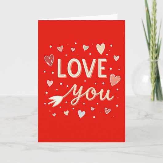 Carte Simple d'Amour Doux (Devant)
