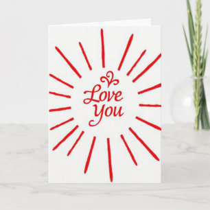 Carte simple d'amour radial