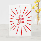 Carte simple d'amour radial (Fleur jaune)