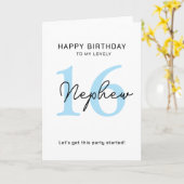 Carte simple d'anniversaire 16 ans. (Fleur jaune)