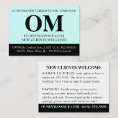 Carte simple d'Aqua, de noir, et blanche de (Devant / Derrière)