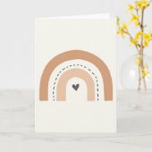 Carte Simple Dashed Rainbow Heart Card (Fleur jaune)