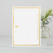 Carte simple de bordure en feuille d'argent ou d'o (Debout devant)