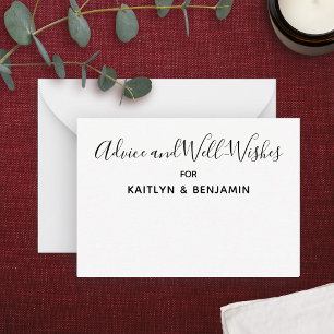 Carte simple de conseil et de bien-être en noir et