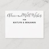 Carte simple de conseil et de bien-être en noir et (Devant)