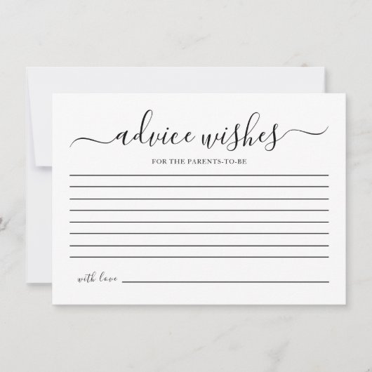 Carte simple de conseil et de souhaits de jeu de B (Devant)