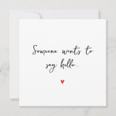 Carte simple de Faire-part de grossesse de révélat (Devant)