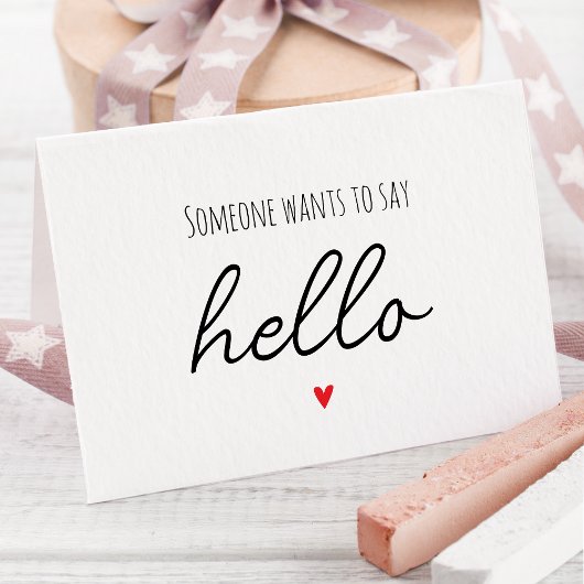 Carte simple de Faire-part de grossesse de révélat