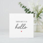 Carte simple de Faire-part de grossesse de révélat (Debout devant)