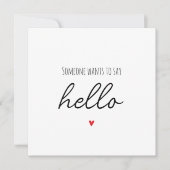 Carte simple de Faire-part de grossesse de révélat (Devant)