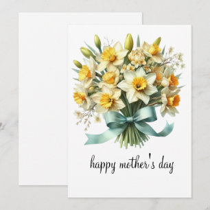 carte simple de fête des mères joyeuse