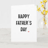 Carte simple de Fête des Pères (Fleur jaune)