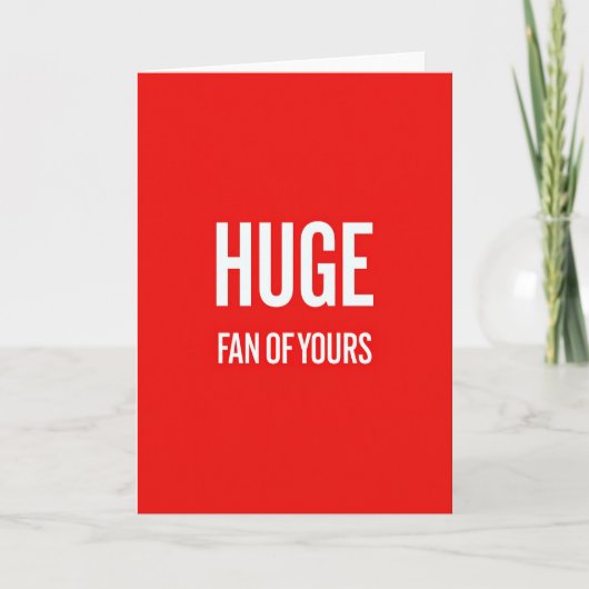 Carte Simple de Grand Fan de Vous (Devant)