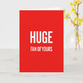 Carte Simple de Grand Fan de Vous (Fleur jaune)