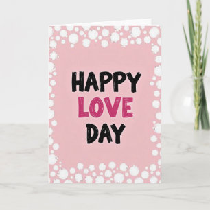 Carte simple de jour d'amour heureux