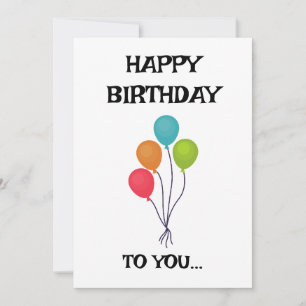 Carte simple de joyeux anniversaire