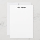 Carte simple de joyeux anniversaire (Dos)