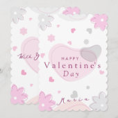 Carte simple de la Saint-Valentin (Devant / Derrière)