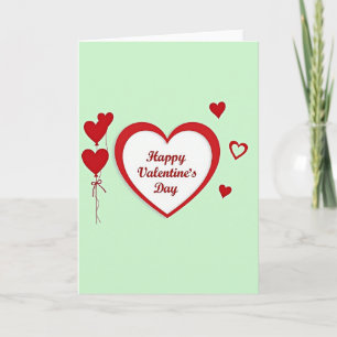 Carte simple de la Saint-Valentin avec des cœurs
