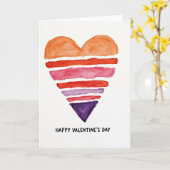 Carte simple de la Saint-Valentin en forme de cœur (Fleur jaune)