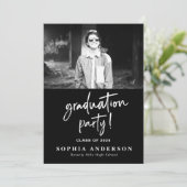 Carte simple de lycée noir et blanc (Debout devant)