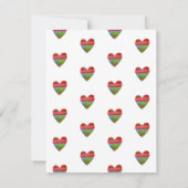 Carte simple de note cardiaque Monogram Girly Scri (Dos)