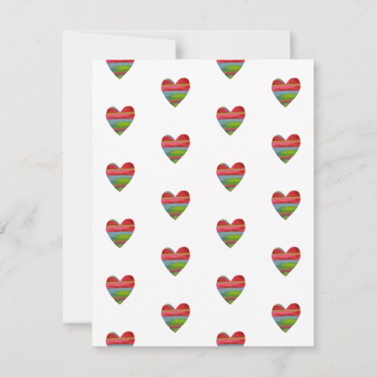 Carte simple de note cardiaque Monogram Girly Scri (Dos)