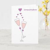 Carte simple de pain grillé de champagne de (Fleur jaune)