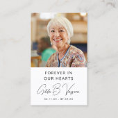 Carte simple de prière commémorative funéraire (Devant)