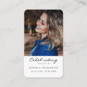 Carte simple de prière commémorative funéraire (Devant)