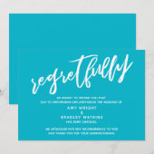 Carte simple de regrets pour annulation de mariage (Devant / Derrière)