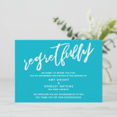 Carte simple de regrets pour un mariage annulé plo (Debout devant)