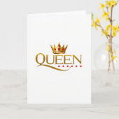 Carte simple de reine (Fleur jaune)