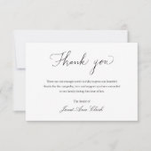 Carte simple de remerciement funéraire (Devant)