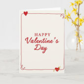 Carte simple de Saint-Valentin avec accent doré (Fleur jaune)