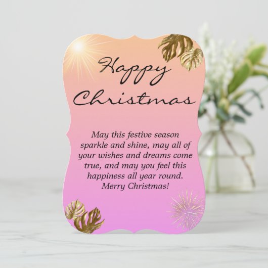 Carte simple de voeux de Noël (Debout devant)