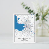 Carte simple de voyage de la ville de Saint-Péters (Debout devant)