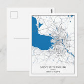 Carte simple de voyage de la ville de Saint-Péters (Devant / Derrière)