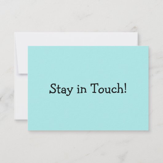 Carte simple, Décontractée, Turquoise "We've Moved (Dos)
