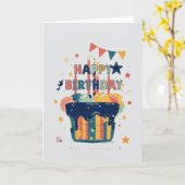 Carte simple design birthday card (Fleur jaune)