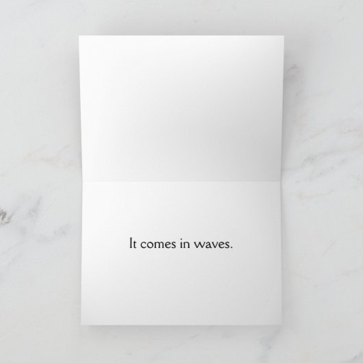 Carte Simple Design Grief est un océan horizontal (Intérieur)